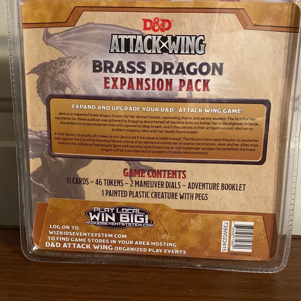 D&D NWOT Attack Wing Brass Dragon Expansion Pack - Picture 2 of 2